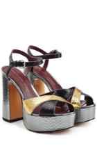 Marc By Marc Jacobs Marc By Marc Jacobs Embossed Leather Platform Sandals