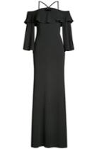 Roberto Cavalli Roberto Cavalli Floor Length Dress With Cut-out Shoulders