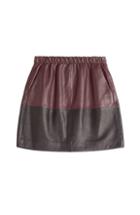 Vince Two Tone Leather Skirt