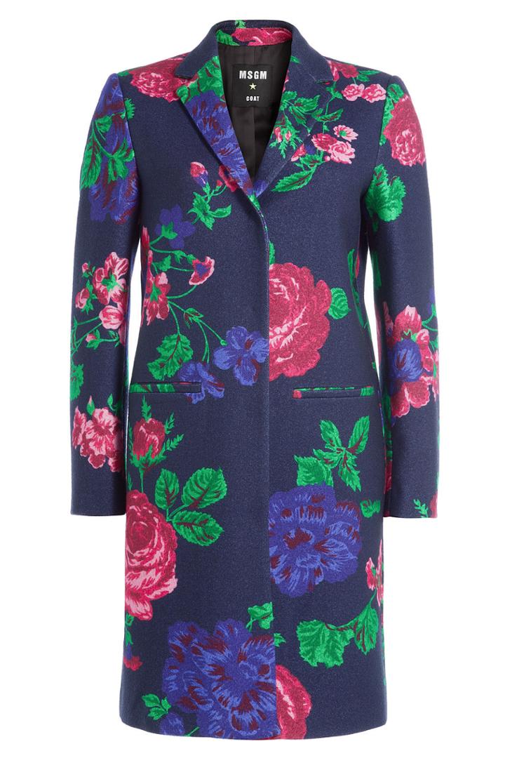 Msgm Msgm Printed Wool Coat - Multicolored
