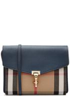 Burberry Shoes & Accessories Burberry Shoes & Accessories Leather Shoulder Bag With Print Fabric - Blue