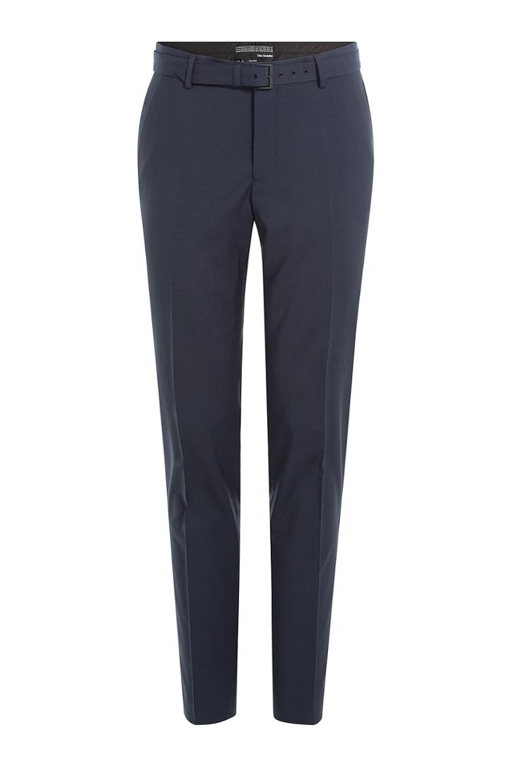 The Kooples The Kooples Wool Pants With Belt - Blue