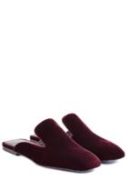 Jil Sander Jil Sander Velvet Slip-ons - Red