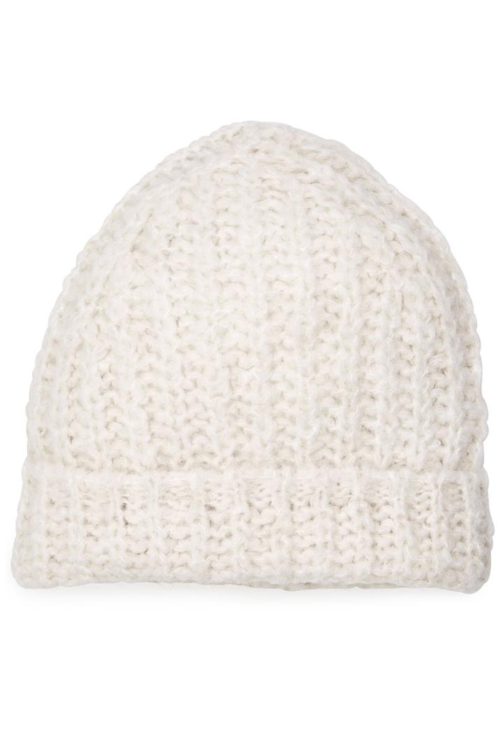 81 Hours By Dear Cashmere 81 Hours By Dear Cashmere Hat With Alpaca And Merino Wool - White