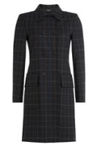 Theory Theory Checked Coat With Virgin Wool - Blue