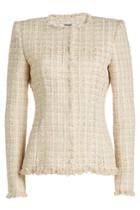 Alexander Mcqueen Alexander Mcqueen Tweed Jacket With Cotton, Wool And Silk