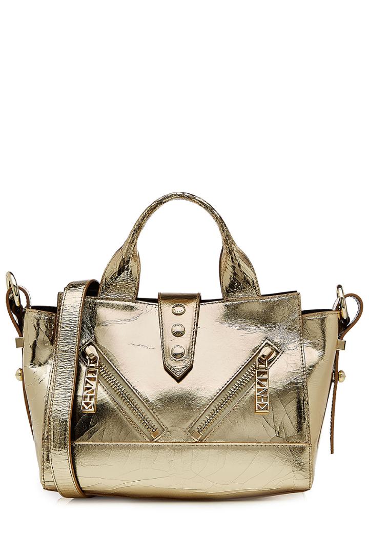 Kenzo Kenzo Metallic Leather Medium Kalifornia Tote - Gold