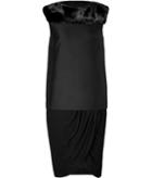 Giambattista Valli Silk Blend Dress With Fur Detail