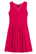 Piazza Sempione Piazza Sempione Crepe Dress With Pleated Skirt - Red