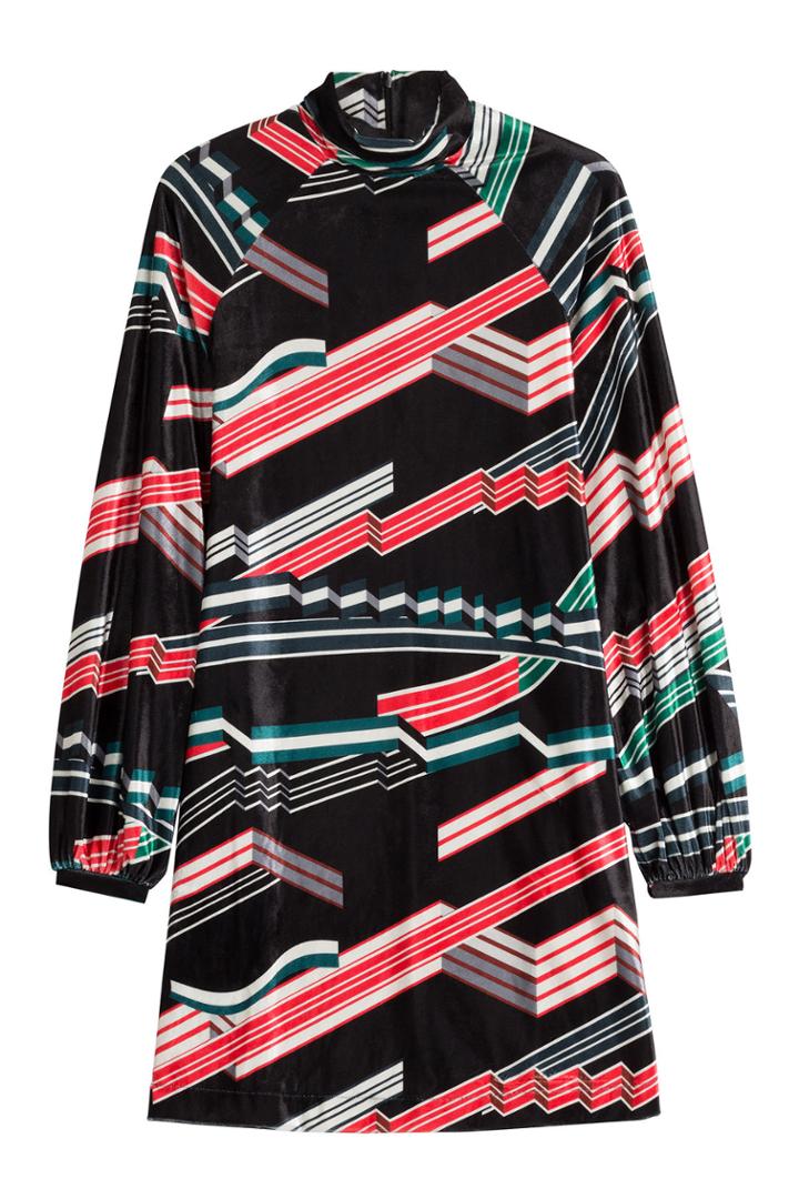 Kenzo Kenzo Printed Velvet Dress - Black