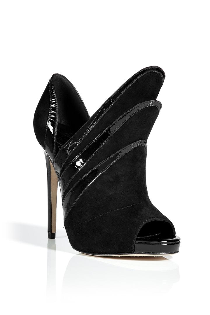 Alejandro Ingelmo Alejandro Ingelmo Black Suede Triple Layered Booties