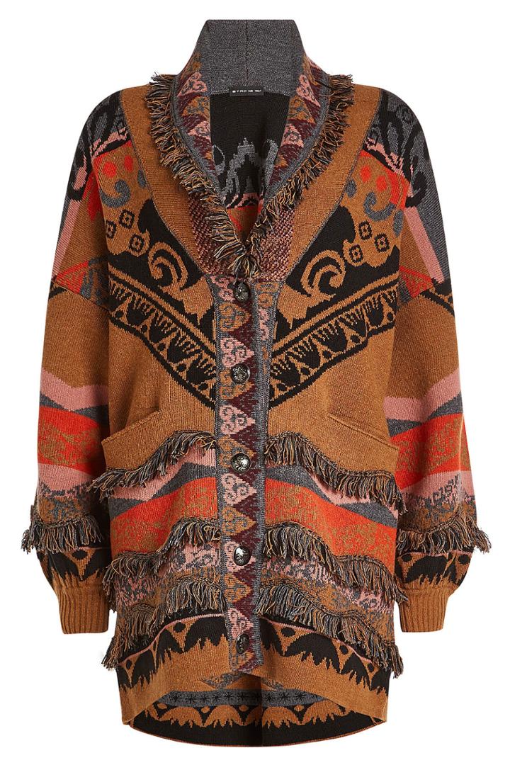 Etro Etro Printed Wool Coatigan