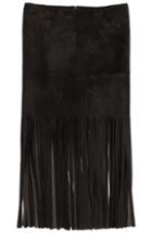 Valentino Suede Fringe Skirt