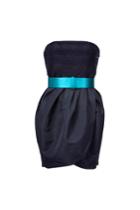 Jason Wu Jason Wu Navy Strapless Belted Dress - Blue