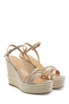 Sergio Rossi Sergio Rossi Leather Wedge Sandals
