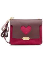 Anya Hindmarch Anya Hindmarch Bathurst Heart Extra Small Suede Shoulder Bag With Leather