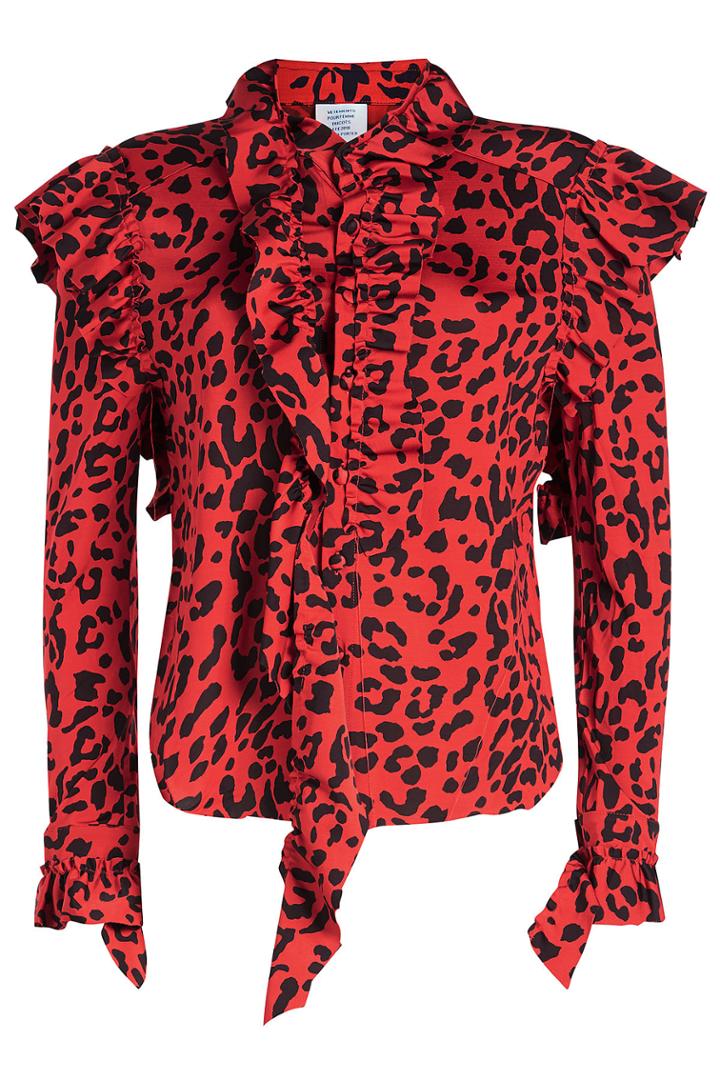 Vetements Vetements Printed Blouse With Ruffles