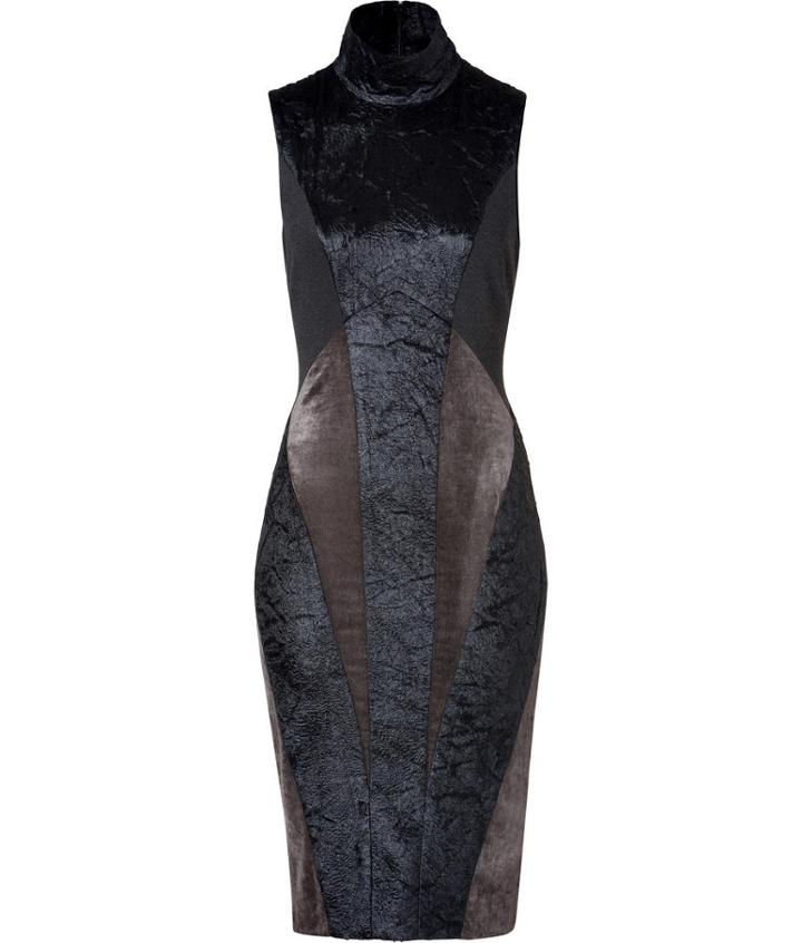 Donna Karan Colorblock Patchwork Sheath In Black