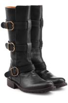 Fiorentini & Baker Fiorentini & Baker Bootie 35 Buckled Leather Boots - Black
