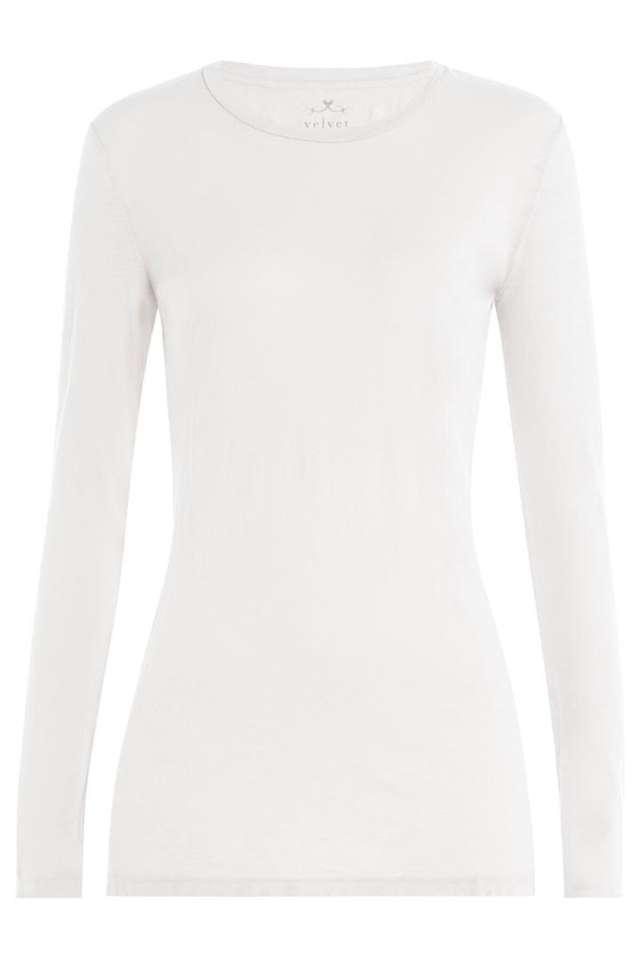 Velvet Velvet Long Sleeved Cotton Top - Beige