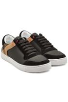 Burberry Burberry Reeth Leather And Suede Sneakers