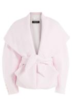 Balmain Balmain Boxy Jacket With Angora Wool - Rose