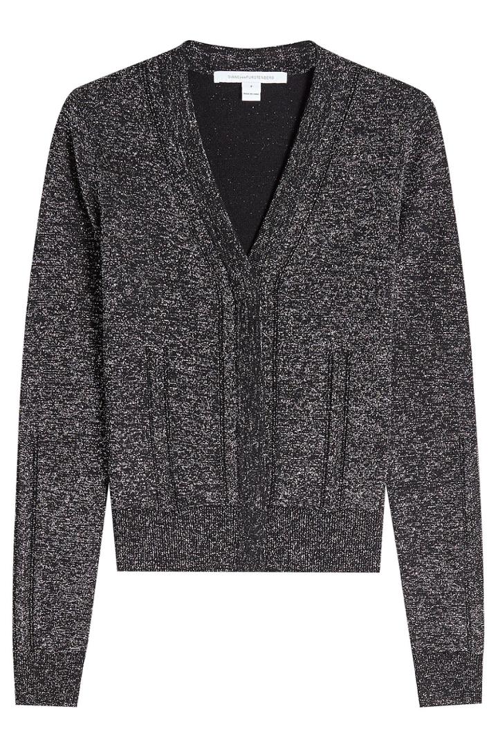 Diane Von Furstenberg Diane Von Furstenberg Pullover With Merino Wool And Metallic Thread - Black