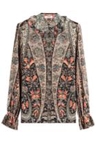 Vilshenko Vilshenko Printed Silk Blouse - Florals
