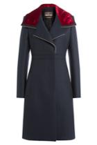 Roberto Cavalli Roberto Cavalli Wool Coat With Velvet - Blue