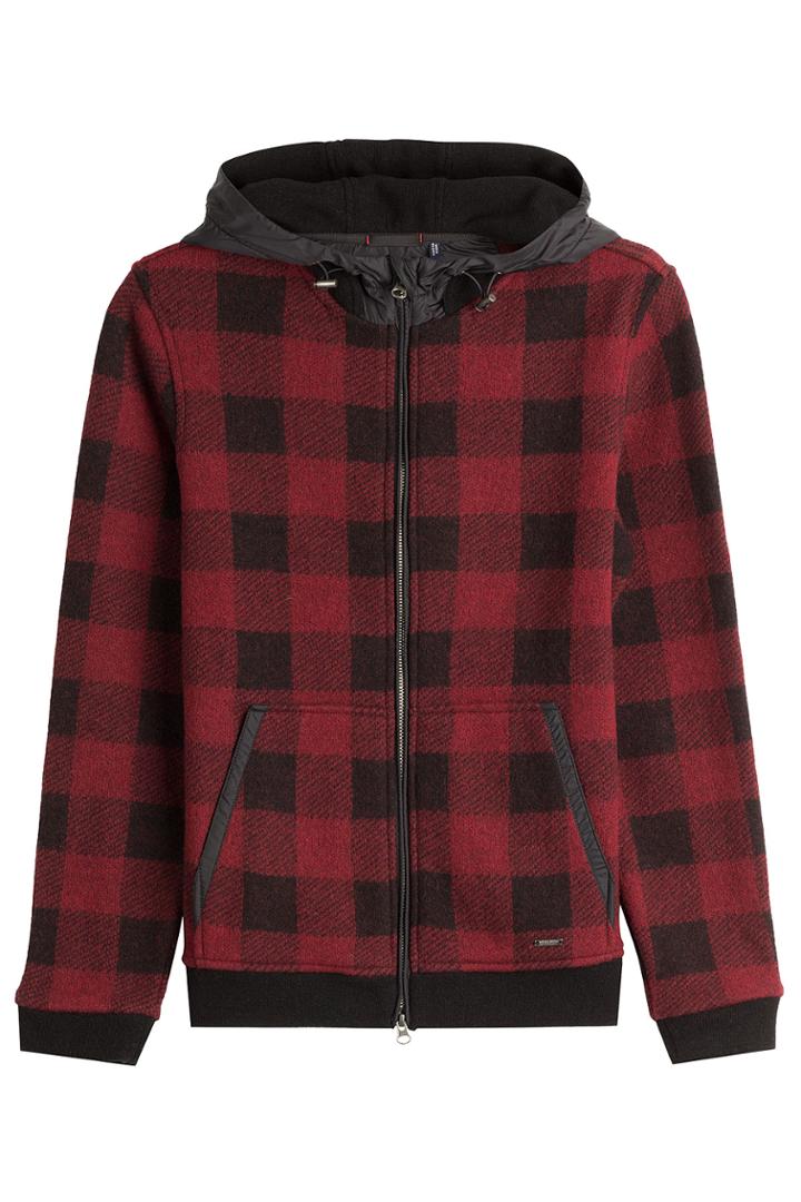 Woolrich Woolrich Printed Wool Hoody - Red