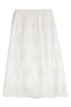 R.e.d. Valentino R.e.d. Valentino Embroidered Cotton Midi Skirt