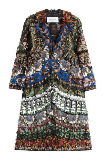 Valentino Valentino Tulle Coat With Feathers And Bead Embellishment - Multicolor