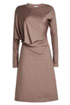 Jil Sander Jil Sander Draped Cotton Dress - Grey
