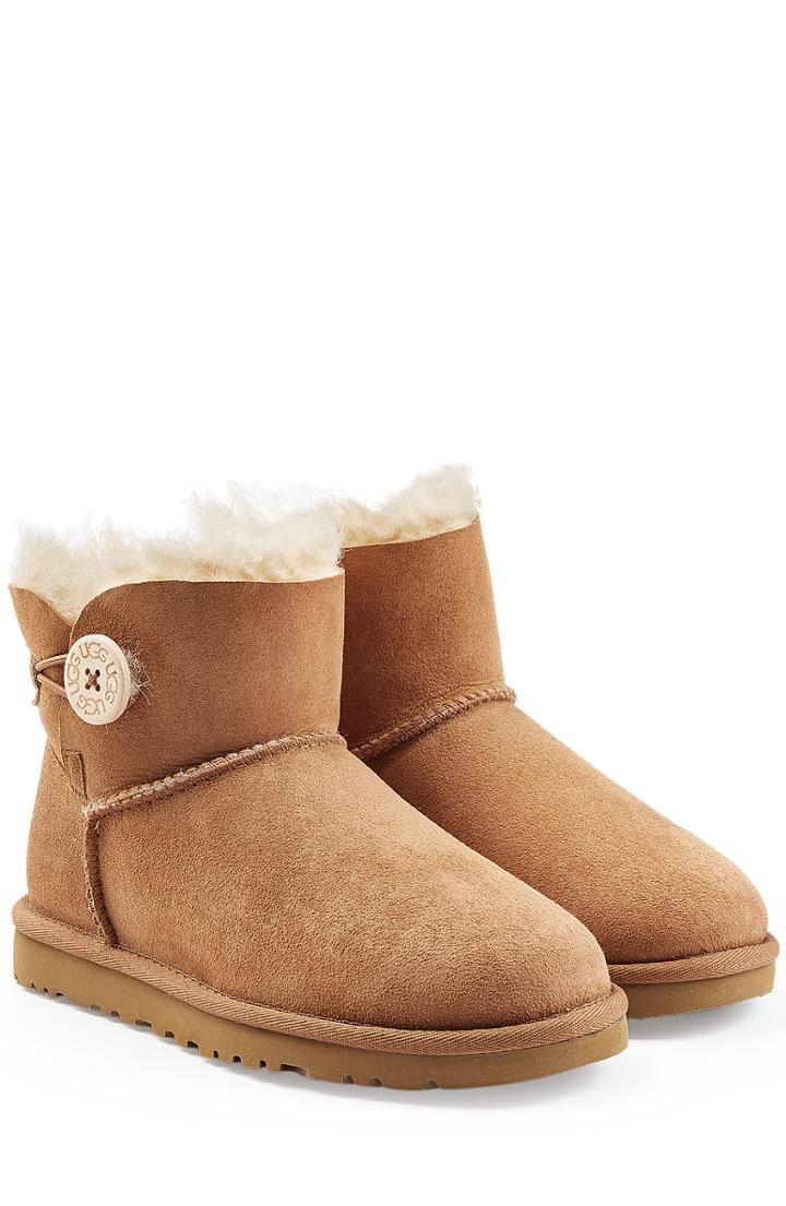 Ugg Australia Mini Bailey Button Suede Boots
