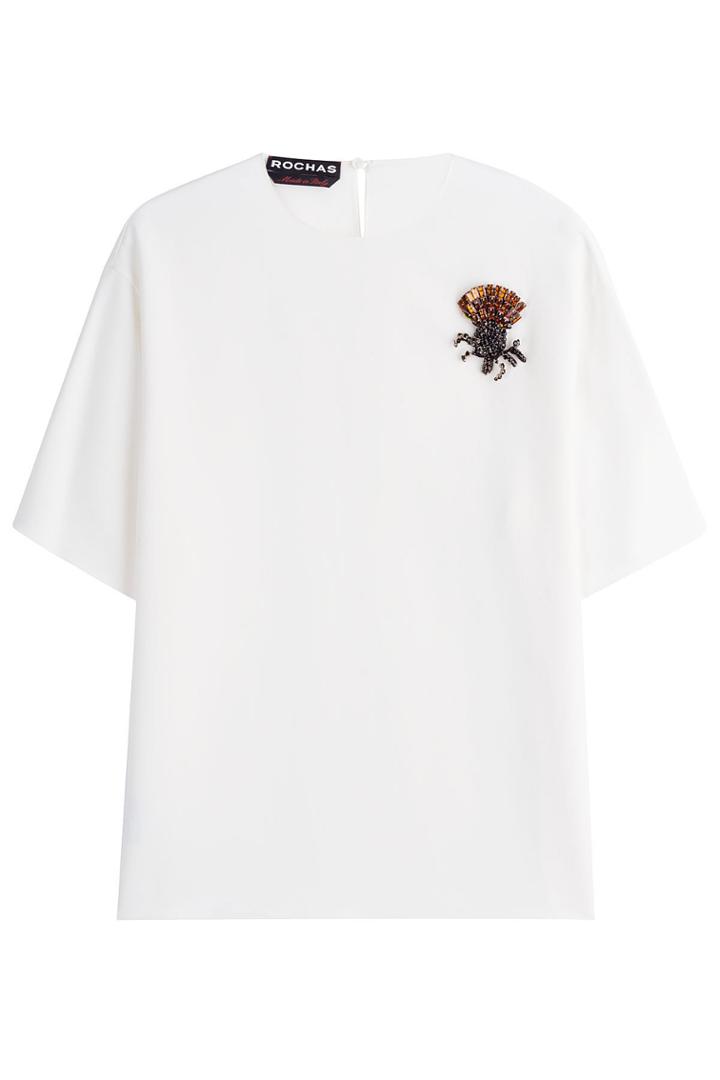 Rochas Rochas Blouse With Embellished Brooch
