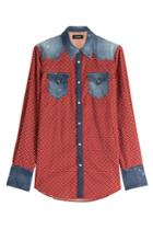 Dsquared2 Dsquared2 Printed Cotton Shirt With Denim