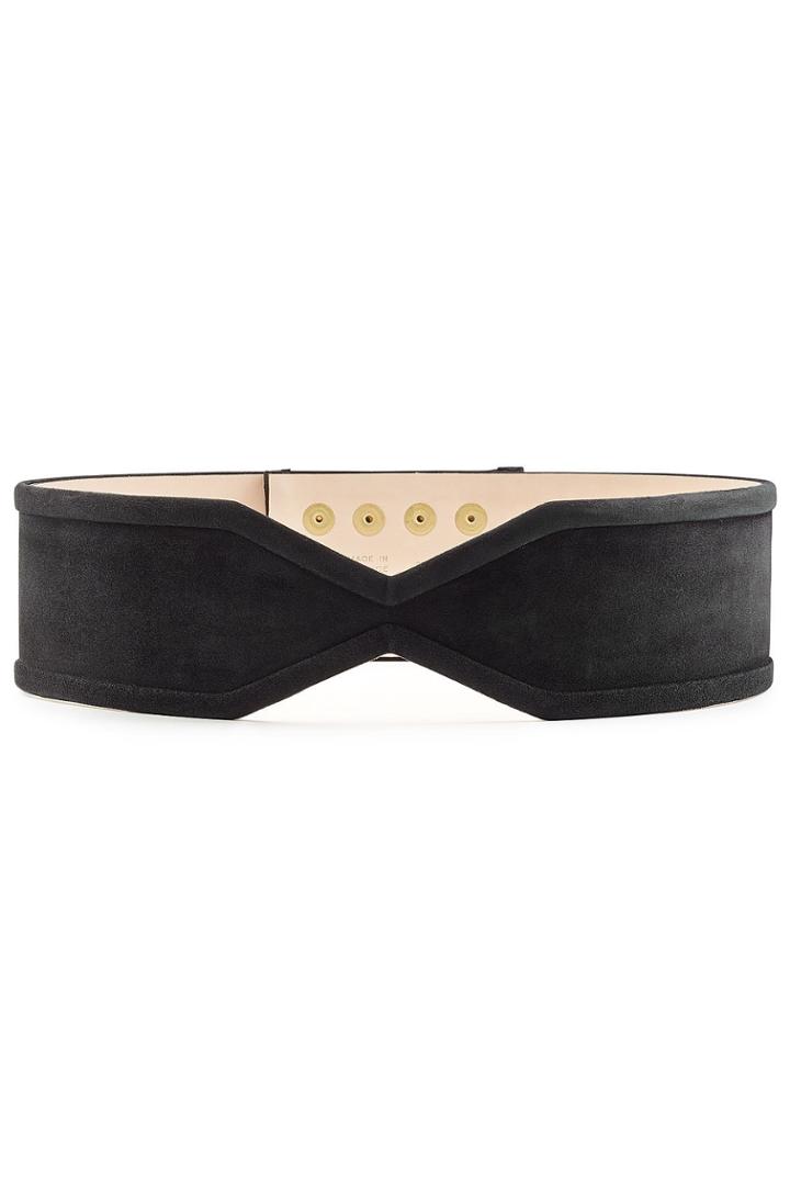 Balmain Balmain Suede Belt With Embossed Buttons