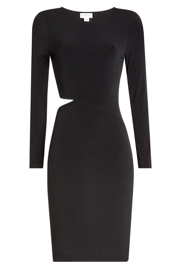 Velvet Velvet Jersey Dress With Cut-out Side - Black