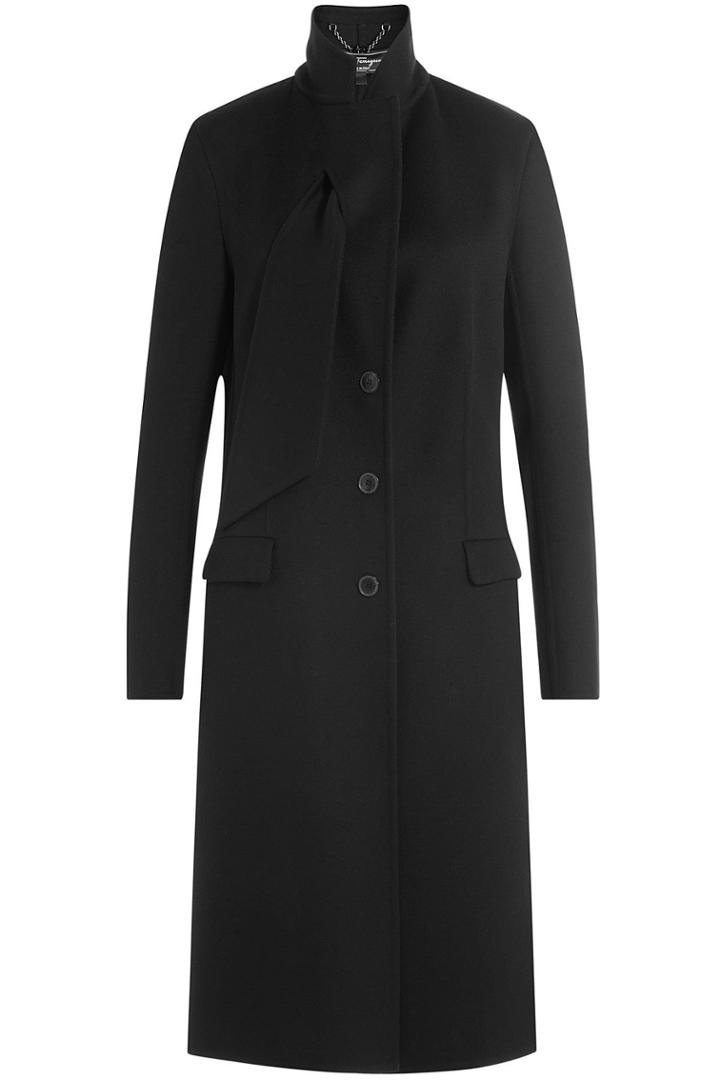 Salvatore Ferragamo Salvatore Ferragamo Virgin Wool Coat - Black
