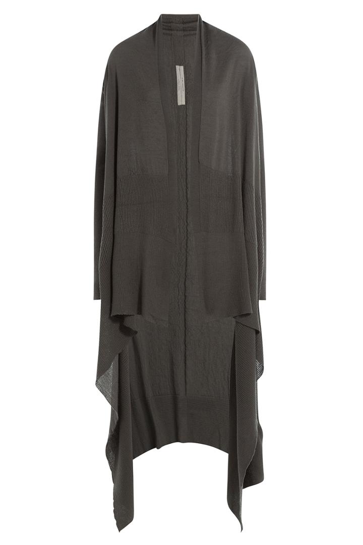 Rick Owens Rick Owens Draped Virgin Wool Cardigan - Grey