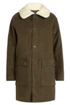 A.p.c. A.p.c. Cotton Parka With Faux-shearling Collar