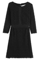 Diane Von Furstenberg Diane Von Furstenberg Embroidered Cotton Dress - Black