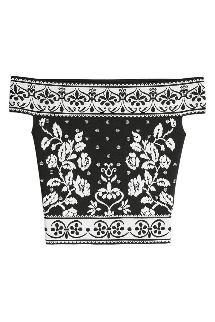 Alexander Mcqueen Alexander Mcqueen Stretch Top With Bardot Neckline