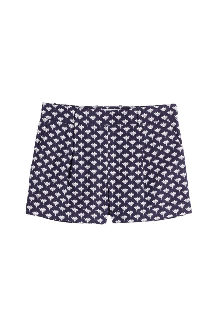 Diane Von Furstenberg Diane Von Furstenberg Stretch Cotton Printed Shorts - Blue