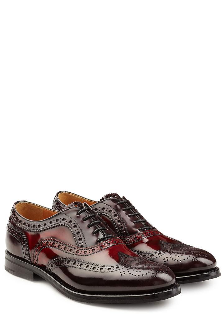 Churchs Churchs Glossy Leather Brogues - Red