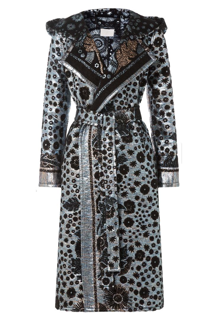 Peter Pilotto Peter Pilotto Brocade Lamé Hooded Coat