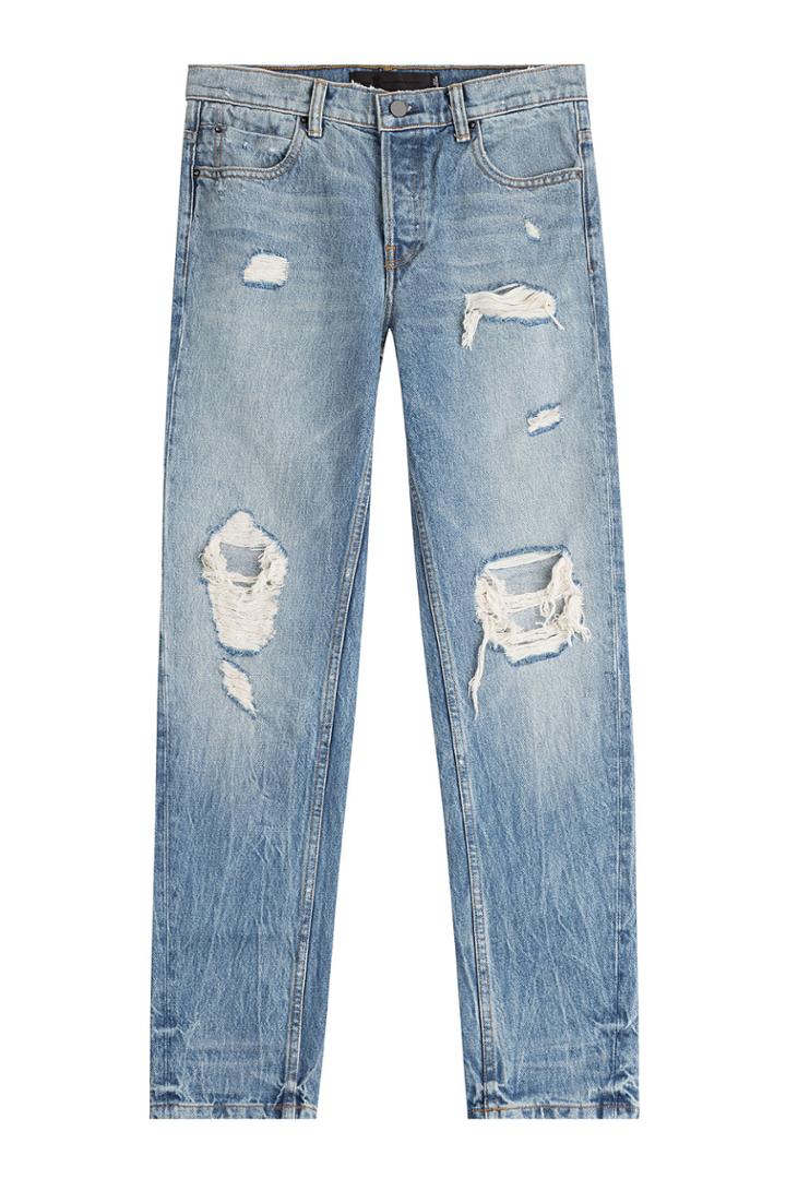 Alexander Wang Alexander Wang Distressed Straight Jeans - Blue