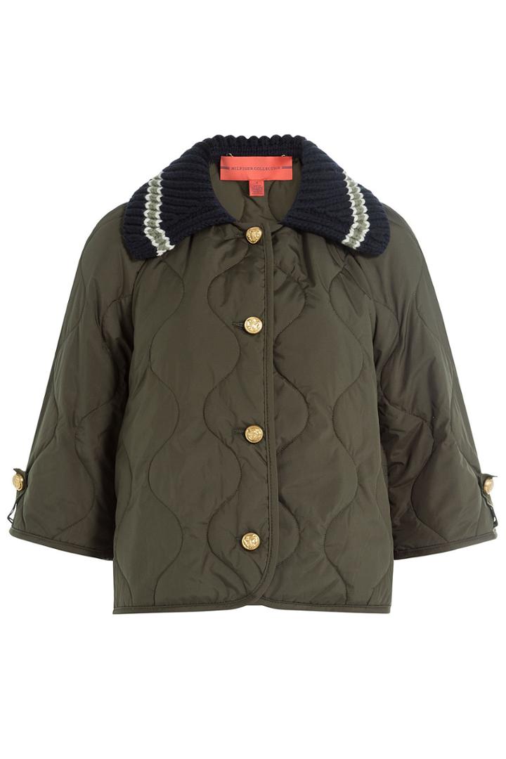 Hilfiger Collection Hilfiger Collection Cropped Jacket With Knit Collar