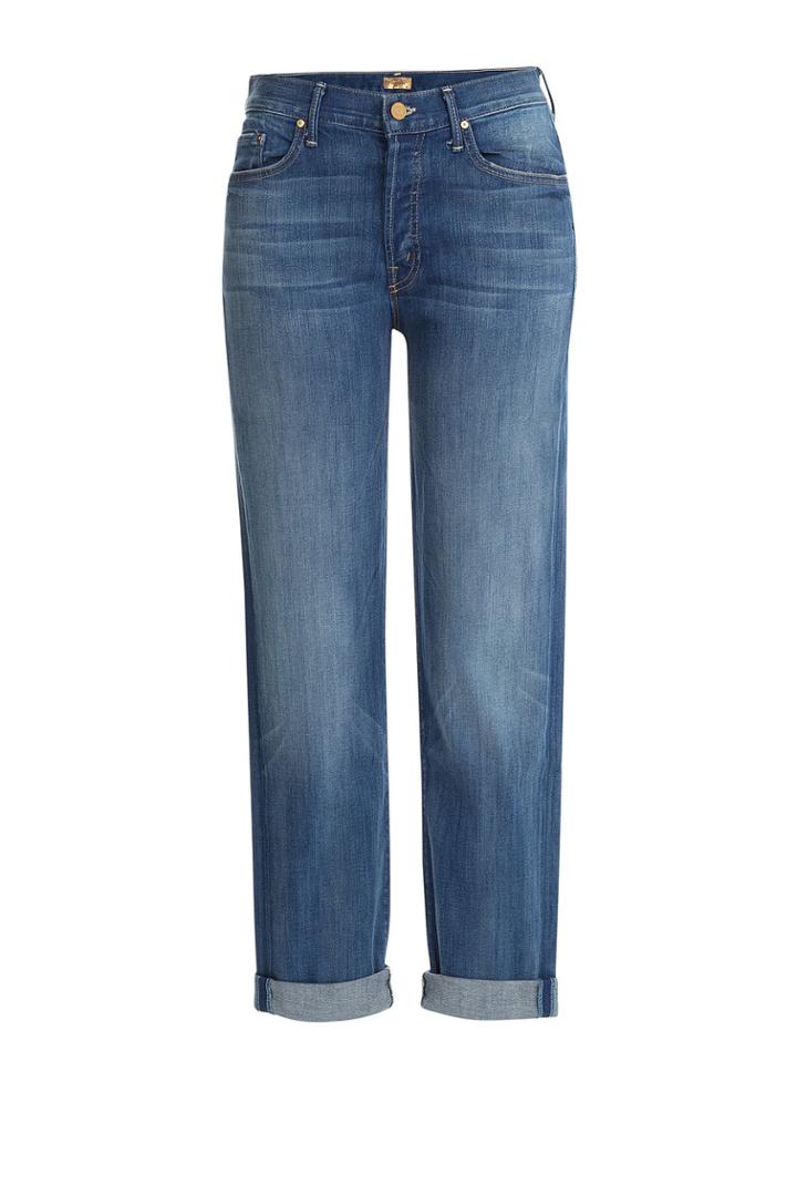 Mother Mother Brother Cropped Boyfriend Jeans - None