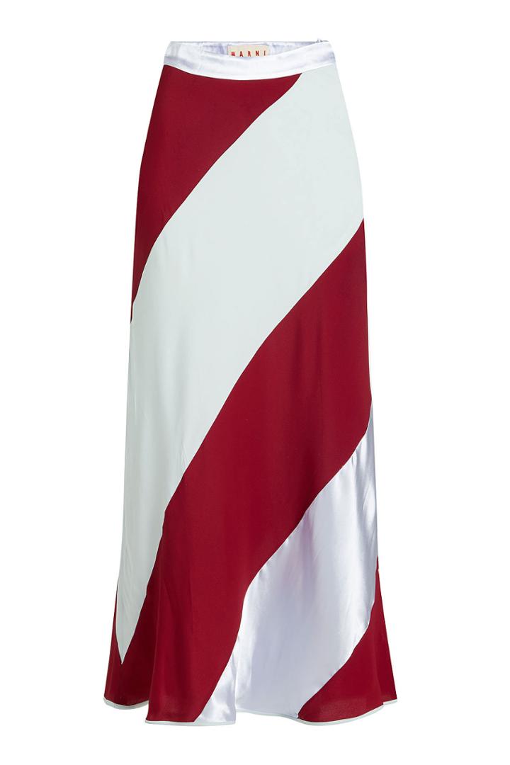 Marni Marni Striped Skirt With Silk